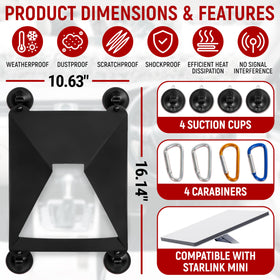 2-in-1 mount and protection reduces contact marks while using Starlink Mini.