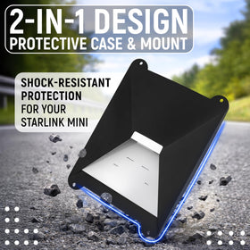 Four suction cups mount on glass for stable Starlink Mini placement.