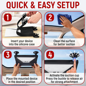 Travel-friendly mount suits car windows and RV trips during outdoor adventures.