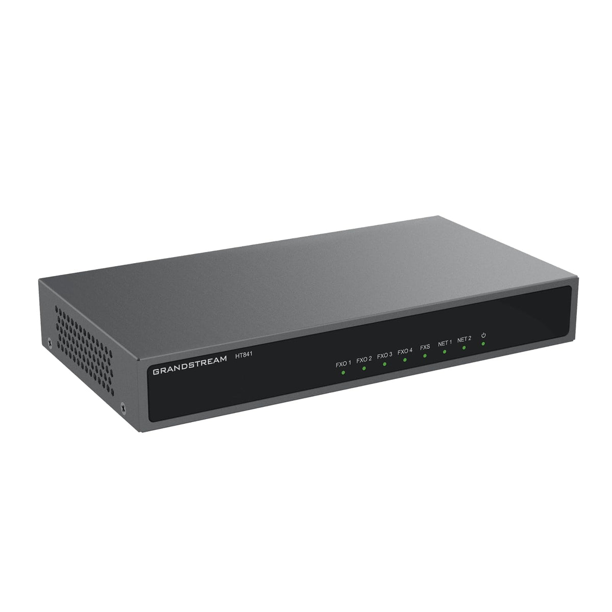 Grandstream HT841 front panel with labeled ports for quick setup and calls.