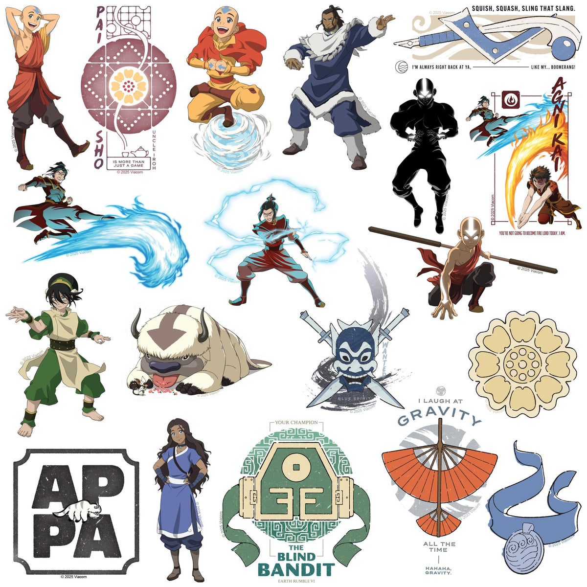 Graphics and More Avatar stickers with durable die-cut edges on indoor surfaces.