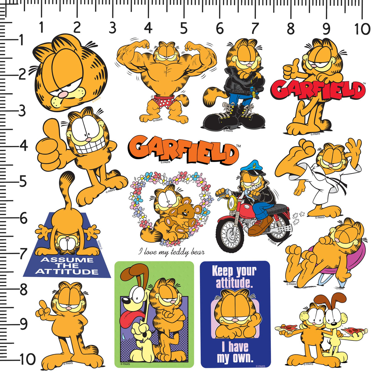 GRAPHICS AND MORE Garfield laptop decals for durable, fade-resistant decoration.