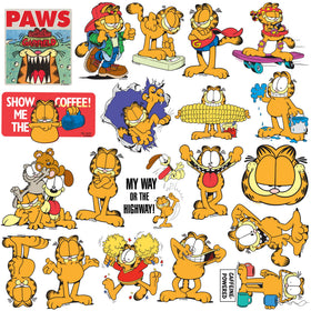 GRAPHICS AND MORE Garfield water bottle decals with long-lasting color.