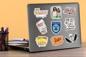Graphics and More Gilmore Girls travel gear sticker boosts surfaces with bold designs.