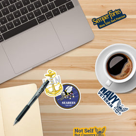 GRAPHICS & MORE navy laptop stickers designed for quick, stylish device customization.