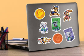GRAPHICS AND MORE PAW Patrol symbol stickers for scrapbooks and mirrors, ideal décor accents.