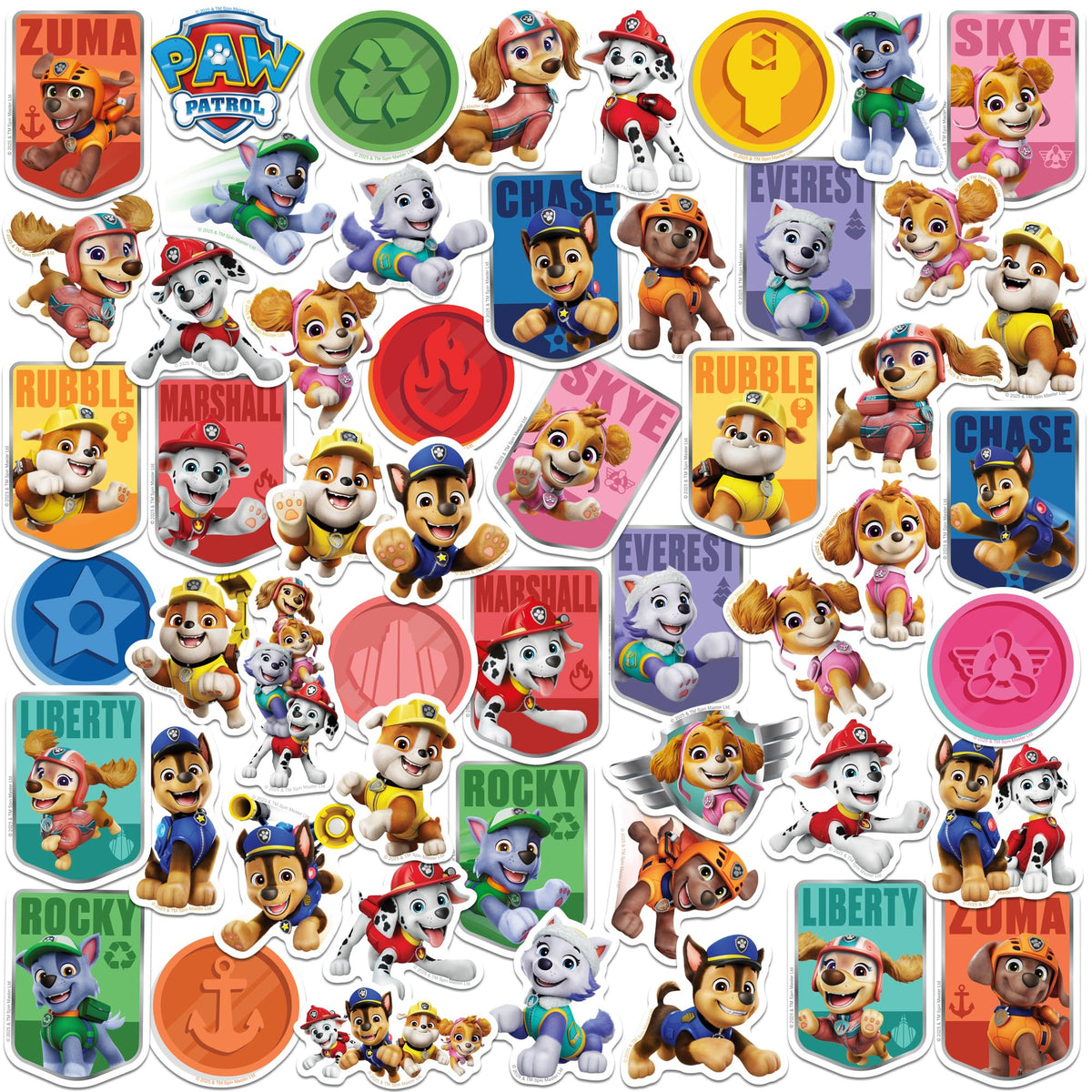 GRAPHICS AND MORE PAW Patrol to The Rescue character stickers for laptops and tablets, ideal for personalization.