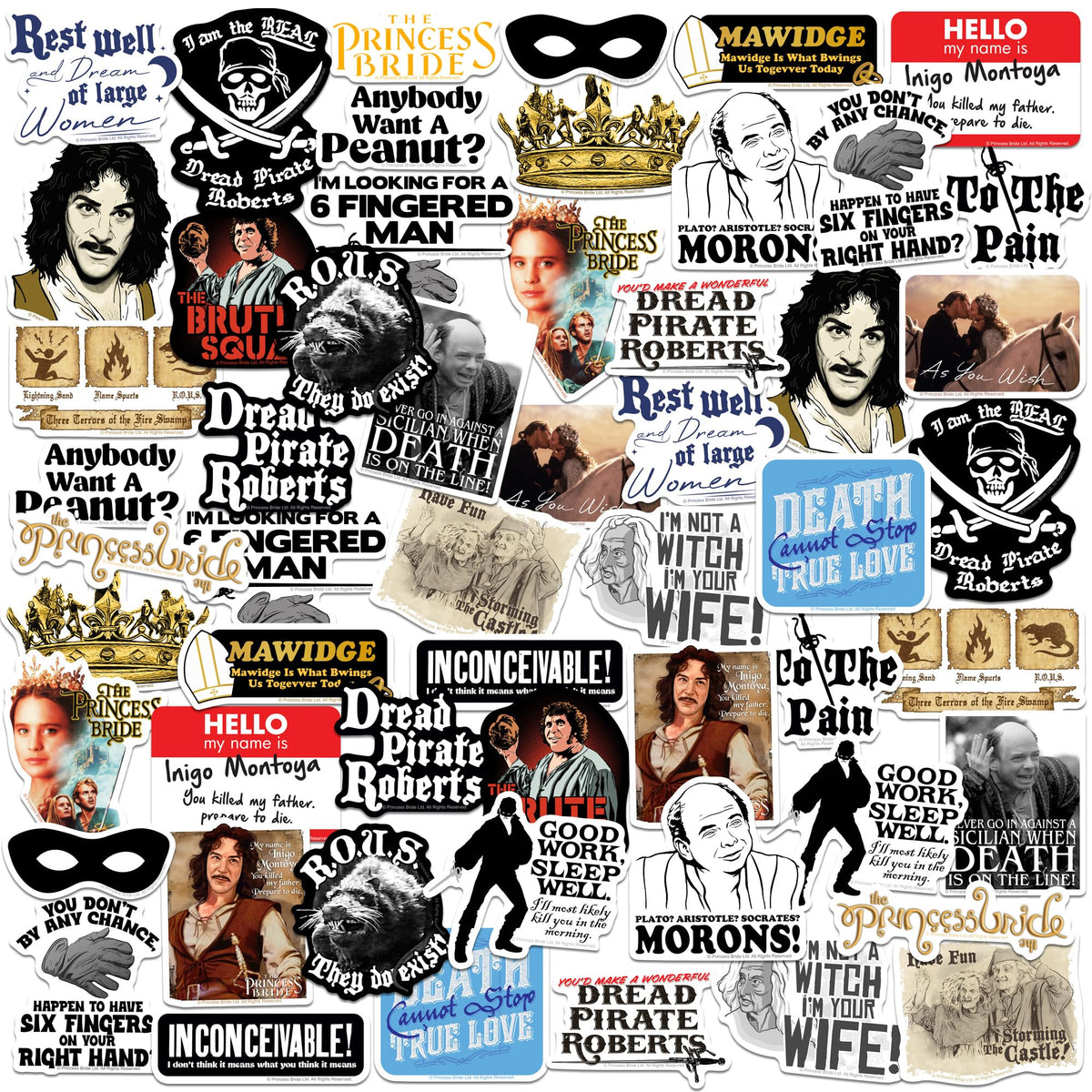 Graphics & More The Princess Bride laptop sticker adds bold personal style.