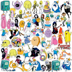 GRAPHICS & MORE Adventure Time stickers pack cover showcasing vibrant character art.