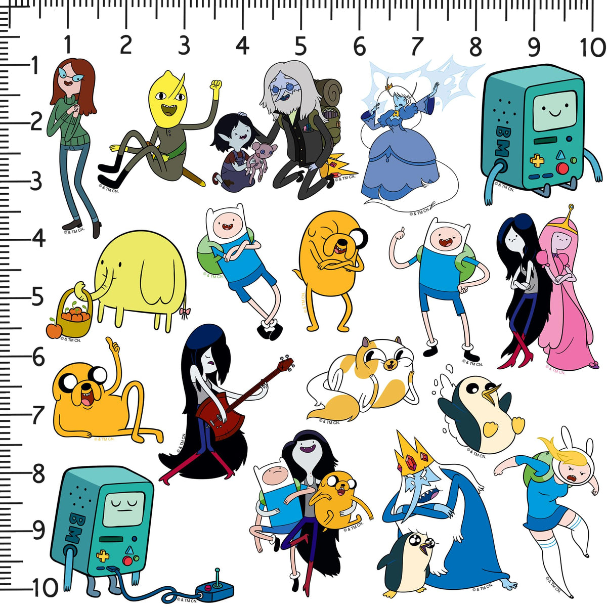GRAPHICS & MORE Adventure Time laptop sticker close-up showing bold colors for personalized tech gear.