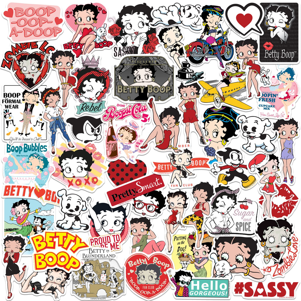 Graphics & More Betty Boop laptop stickers add vibrant, durable color for personalized tech.
