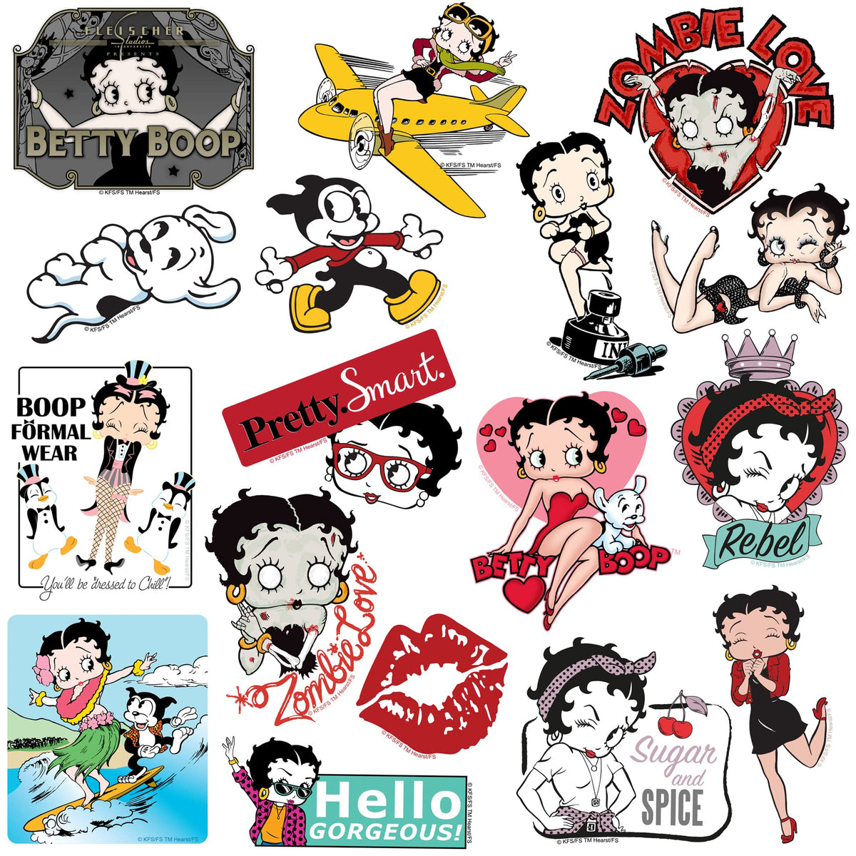 Graphics & More Betty Boop tablet stickers offer quick, removable decoration on screens.
