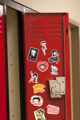 Graphics & More Betty Boop travel gear stickers brighten bags with playful style.