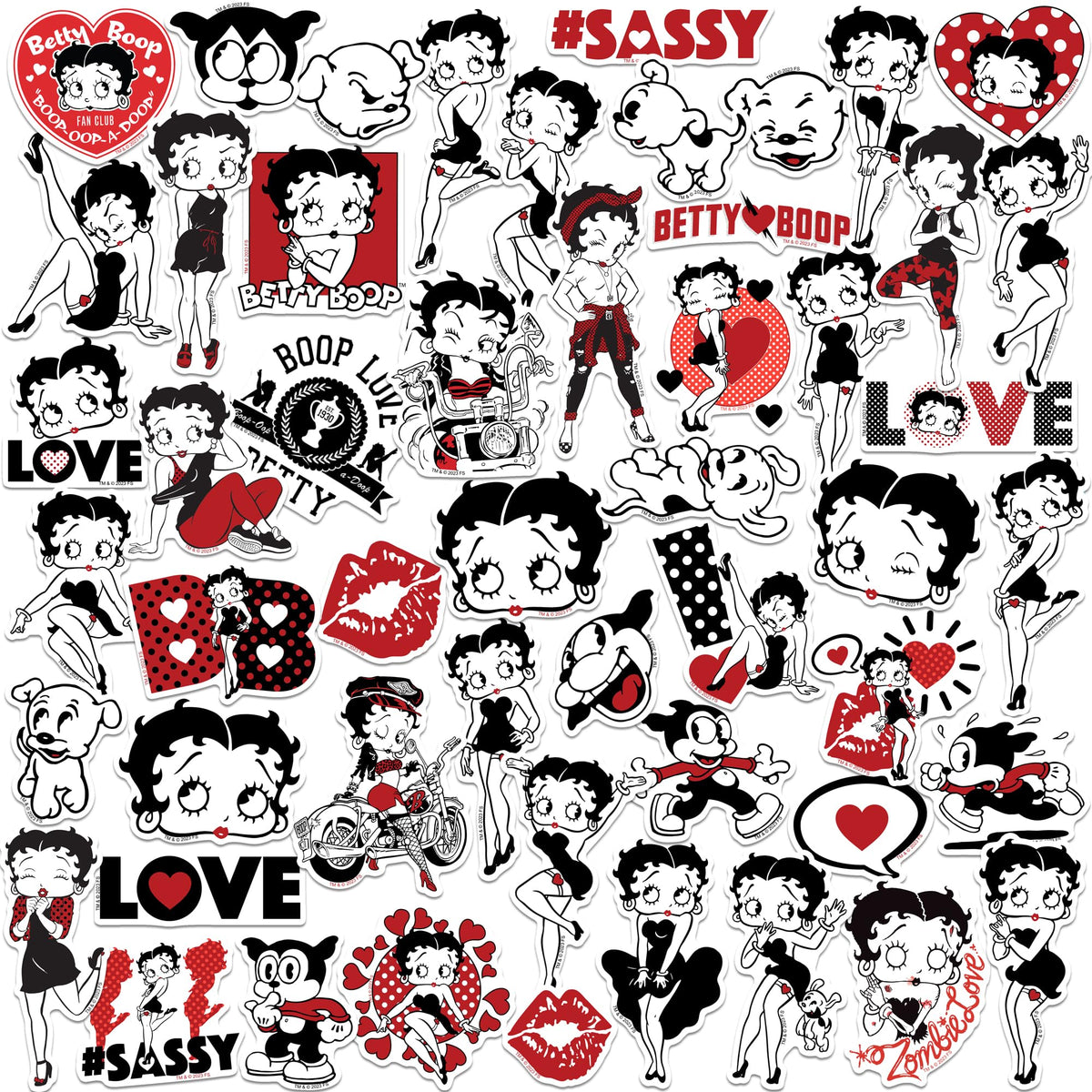 GRAPHICS & MORE Betty Boop stickers on a laptop add retro flair and personality