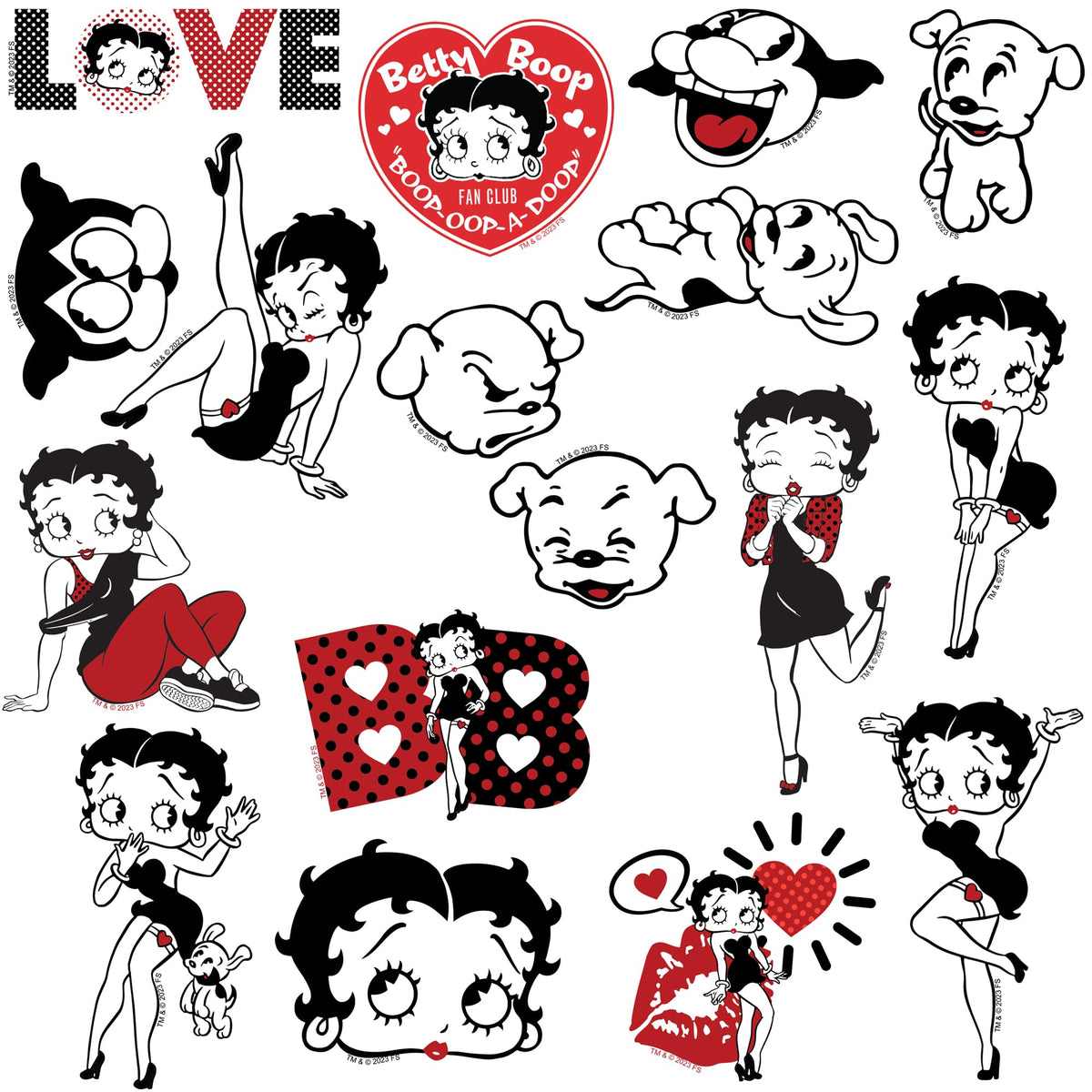 Betty Boop decal on a tablet showcases bold personality