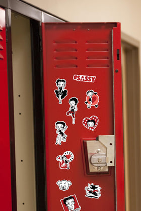 Betty Boop vinyl pack on travel gear personalizes bags and cases