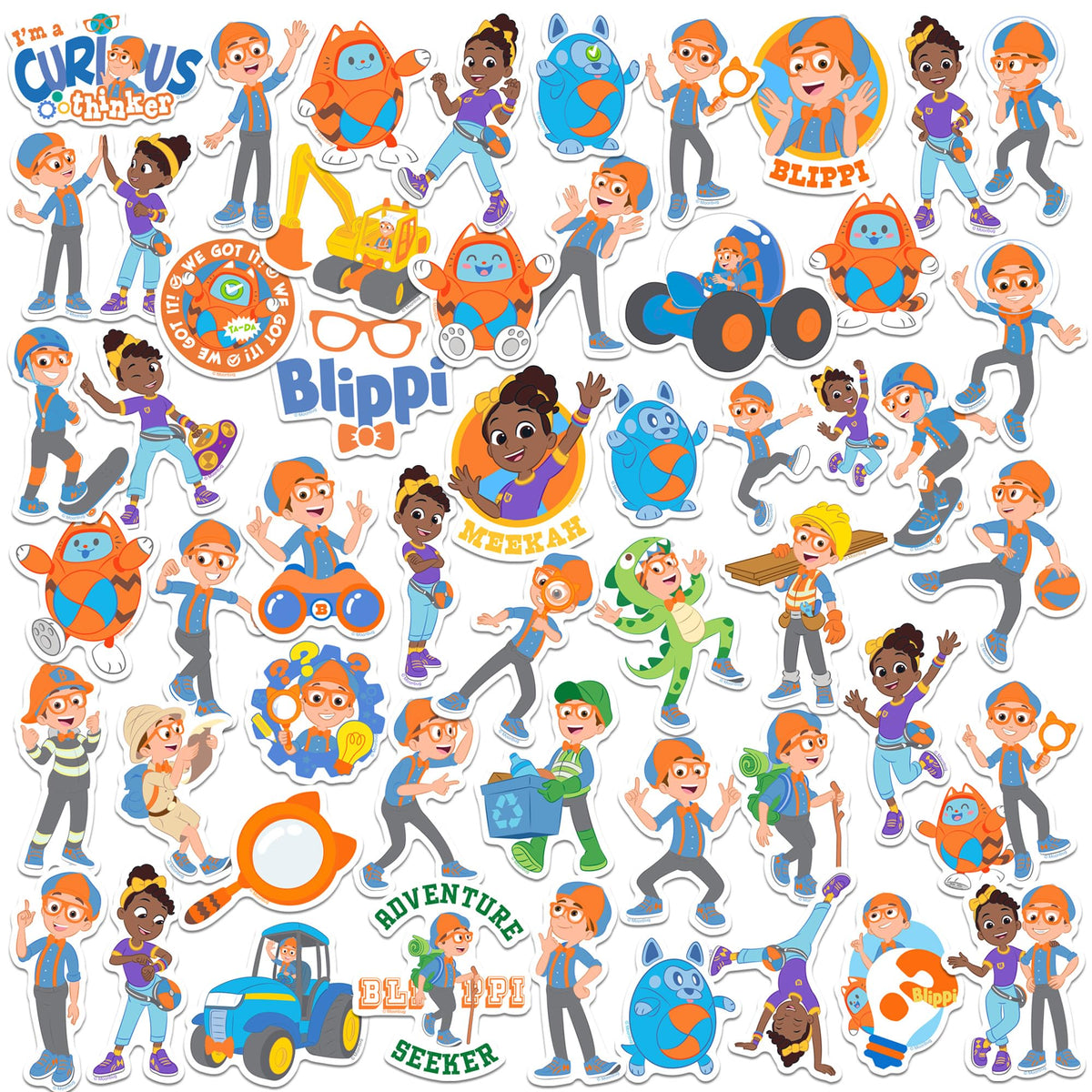 GRAPHICS & MORE Blippi die-cut stickers brighten laptops with durable vinyl