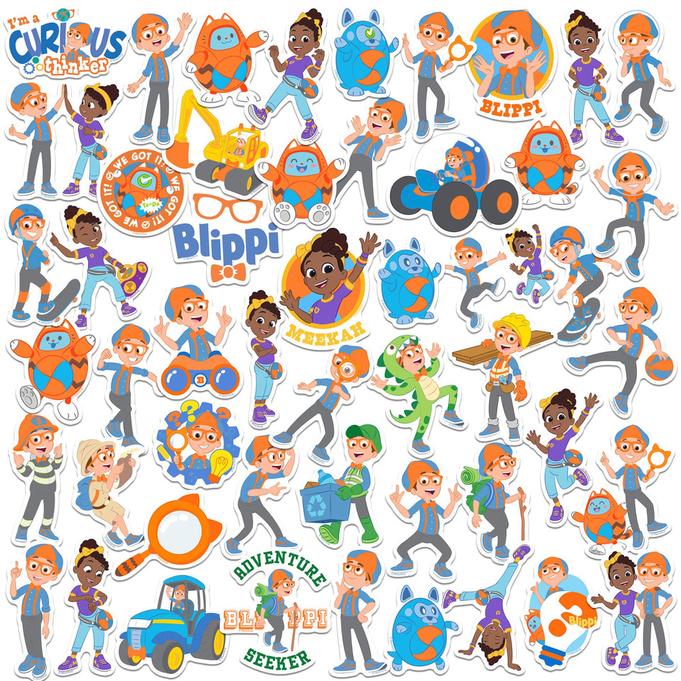 GRAPHICS & MORE Blippi die-cut stickers brighten laptops with durable vinyl