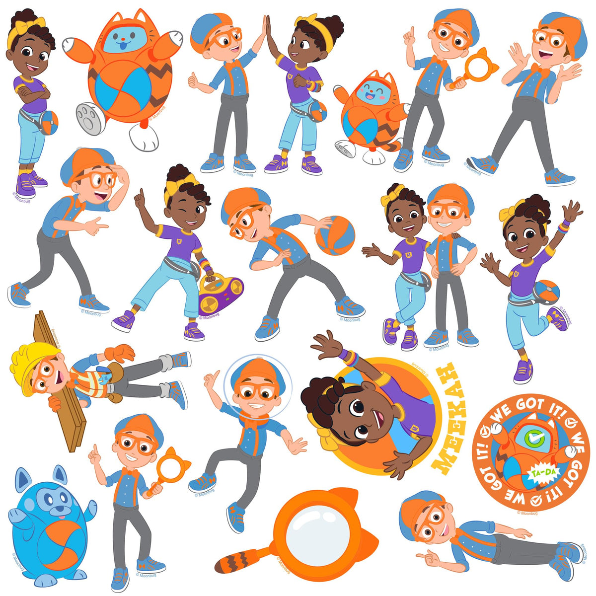 GRAPHICS & MORE Blippi easy-peel stickers apply smoothly to clean, flat surfaces