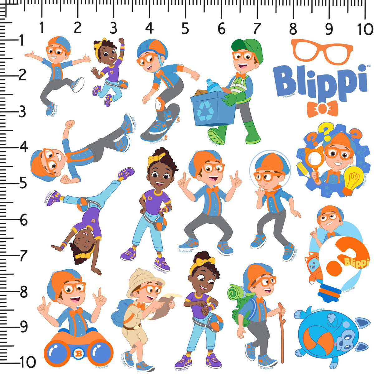 GRAPHICS & MORE Blippi vibrant colors stickers stand out on water bottles for everyday adventures