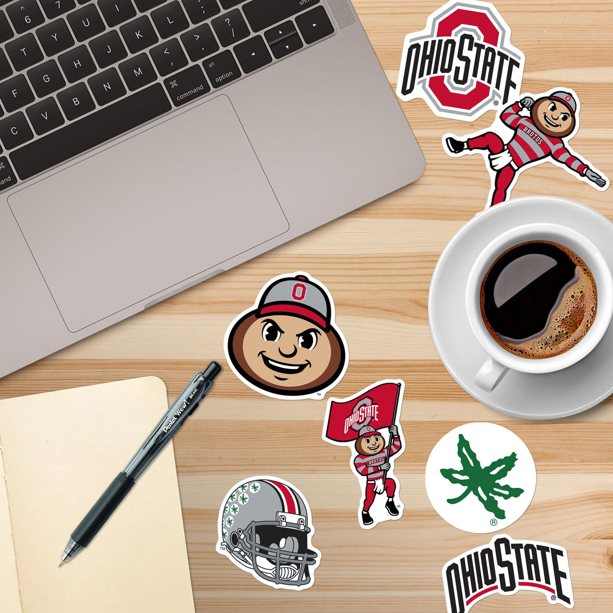GRAPHICS & MORE Buckeyes helmet decal for tablet case, high visibility color.