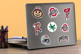 GRAPHICS & MORE Buckeyes leaf icon sticker for notebook pride and subtle branding.