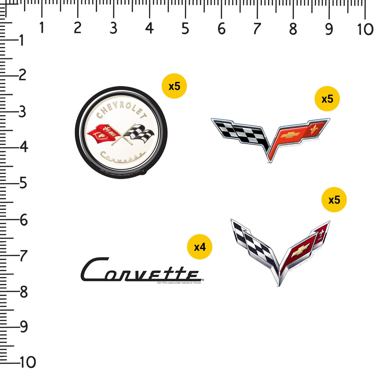 GRAPHICS & MORE Chevrolet Corvette laptop stickers for bold, fade-resistant decoration