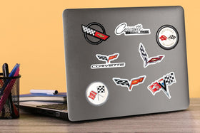 GRAPHICS & MORE Corvette notebook stickers for personalized organization and flair