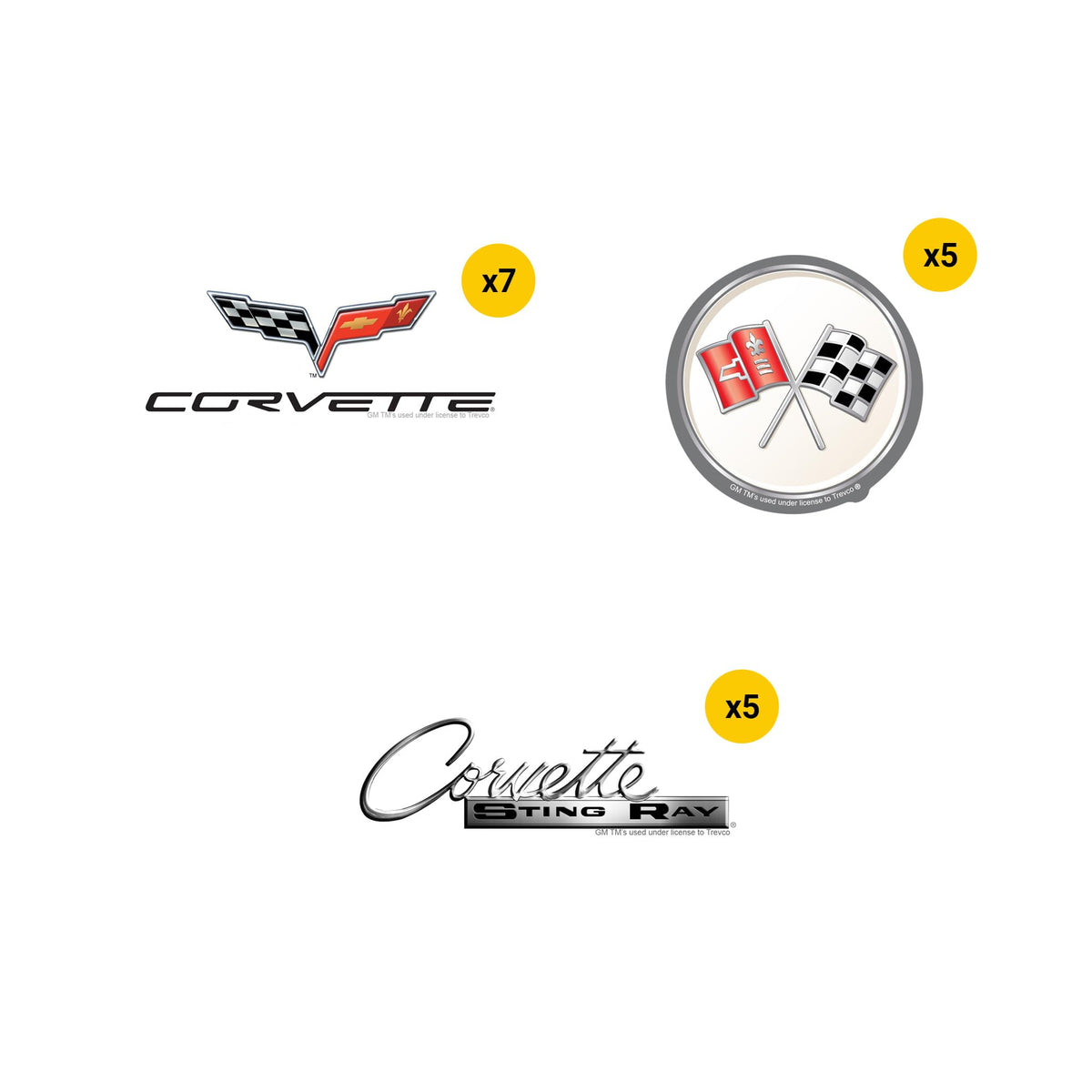 GRAPHICS & MORE Chevrolet Corvette water bottle stickers for durable, splash-friendly style