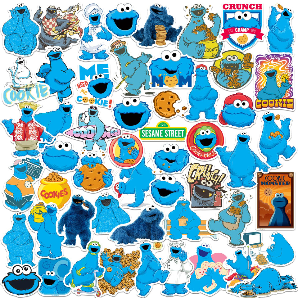 GRAPHICS & MORE Cookie Monster laptop sticker for personalized style.