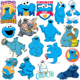 GRAPHICS & MORE Cookie Monster notebook sticker sparks delight.