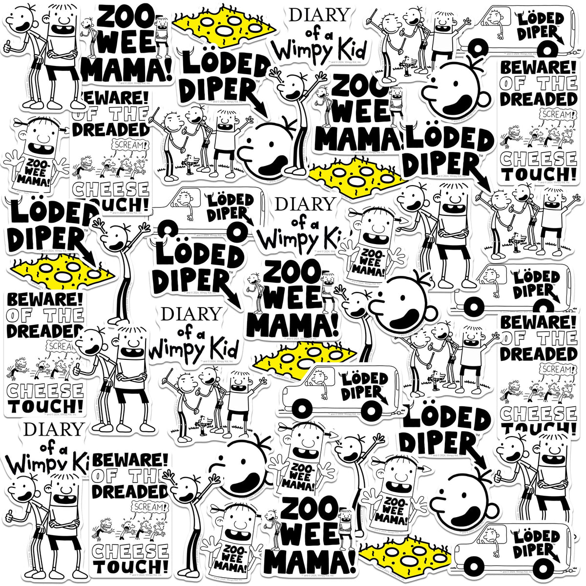 GRAPHICS & MORE Diary of a Wimpy stickers cover design for laptops.