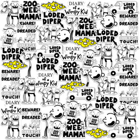 GRAPHICS & MORE Diary of a Wimpy stickers cover design for laptops.