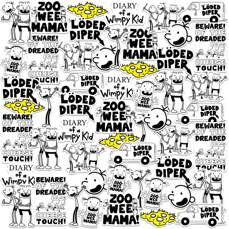 GRAPHICS & MORE Diary of a Wimpy stickers cover design for laptops.