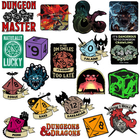 Graphics & More D&D stickers class icons ideal for laptops and journals.