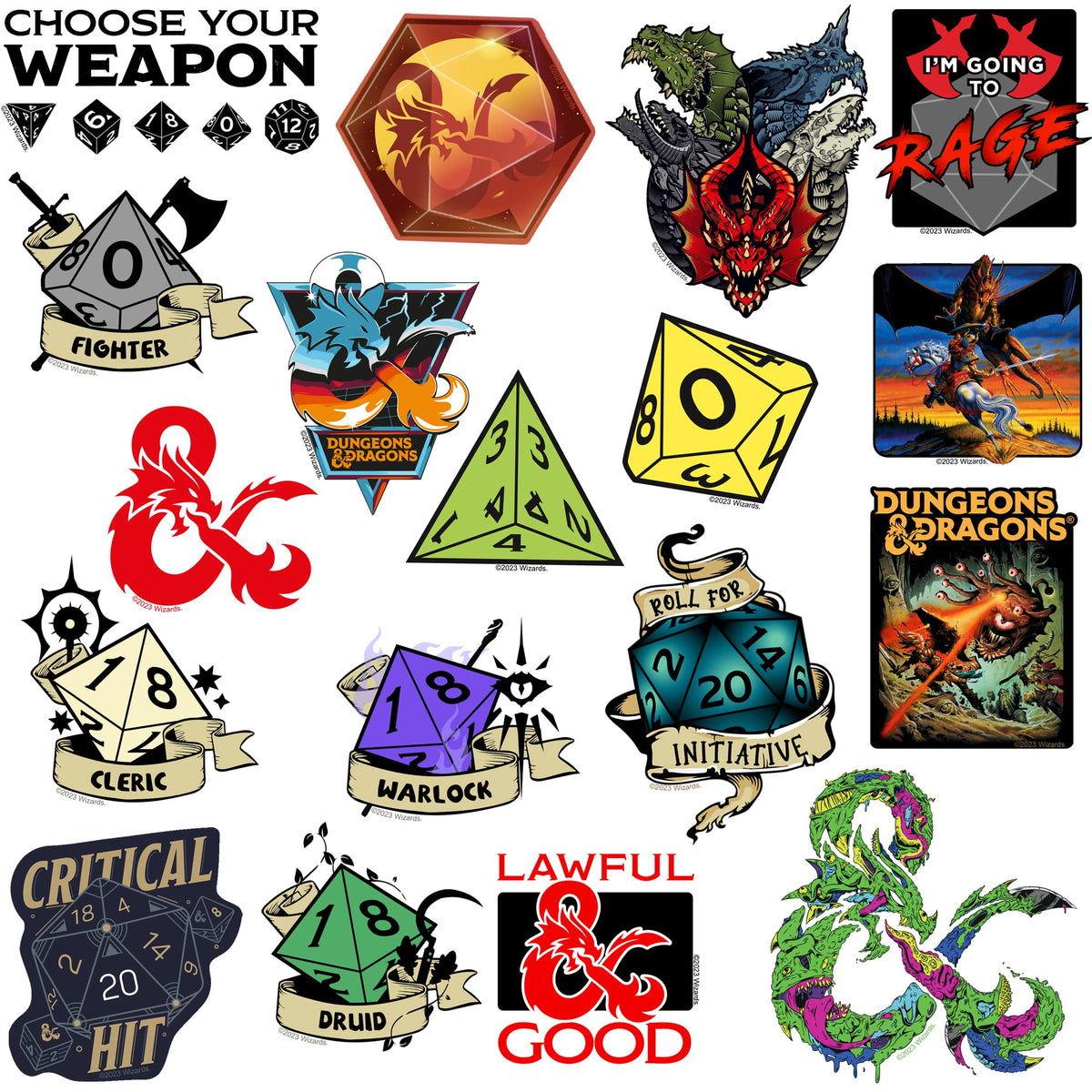 Graphics & More D&D stickers dungeon themes add RPG flair to gear.