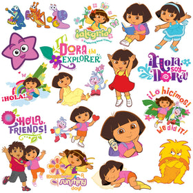 GRAPHICS & MORE Dora stickers on a laptop for vibrant, long-lasting personalization.