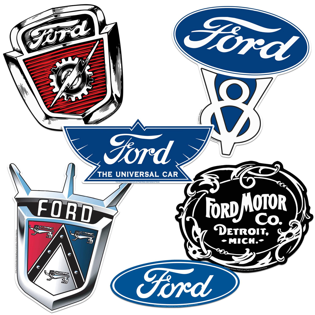 GRAPHICS & MORE Ford logos die-cut stickers for laptops add personal flair.