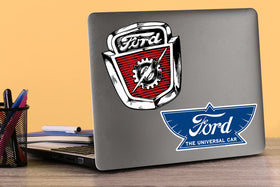 Travel gear gains bold Ford heritage on cases and lids.