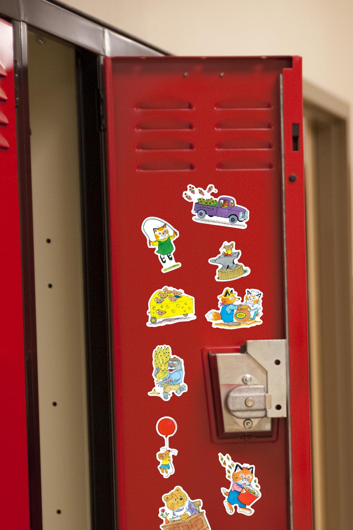 GRAPHICS & MORE Richard Scarry Busy World luggage sticker helps identify bags with cheerful art.