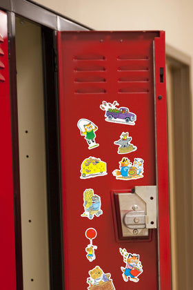 GRAPHICS & MORE Richard Scarry Busy World luggage sticker helps identify bags with cheerful art.