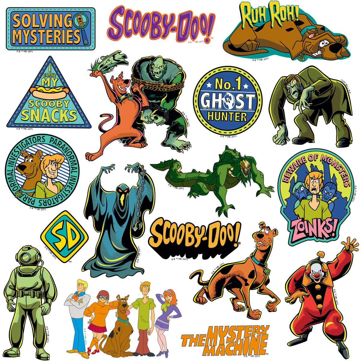 Graphics & More Scooby-Doo classic villains sticker for notebooks and planners