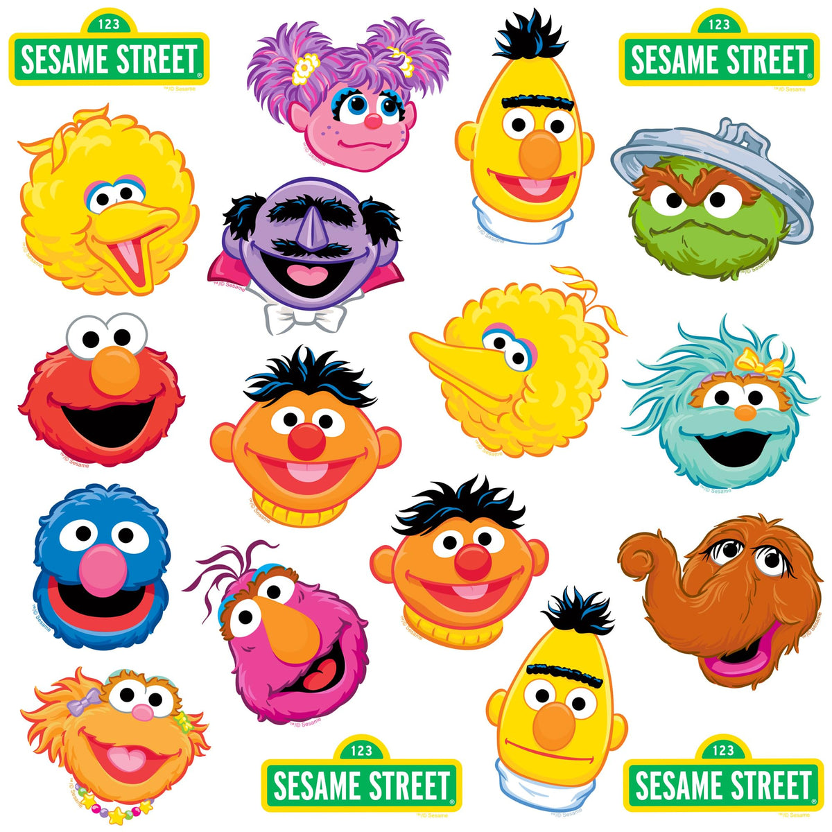 GRAPHICS & MORE Sesame Street Big Bird 50ct sticker for outdoor-friendly décor
