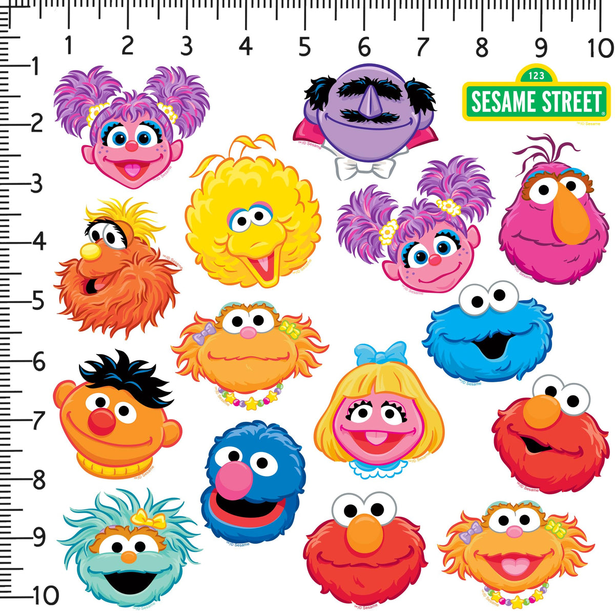 GRAPHICS & MORE Sesame Street Cookie Monster 50ct sticker for notebooks and planners
