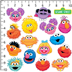 GRAPHICS & MORE Sesame Street Cookie Monster 50ct sticker for notebooks and planners