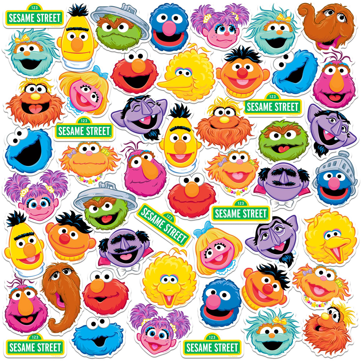 GRAPHICS & MORE Sesame Street Elmo 50ct sticker for laptops and water bottles