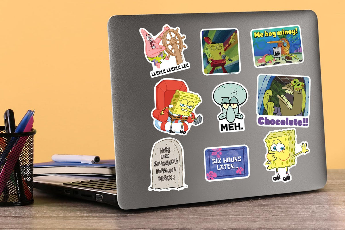 Graphics & More SpongeBob meme sticker pack tablet-decal brightens devices.