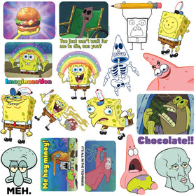 Graphics & More SpongeBob meme sticker pack water-bottle-decal for on-the-go fun.