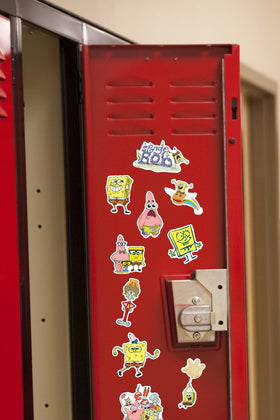 GRAPHICS & MORE SpongeBob stickers on mirrors or travel gear for decorative accents.