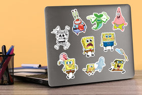 GRAPHICS & MORE SpongeBob stickers on notebooks or planners for quick organization.